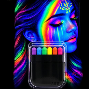MAQUILLAJE BANDERITA FLUO FUSION VISUAL 6 COLORES EN BARRA 6 GR (8537B)